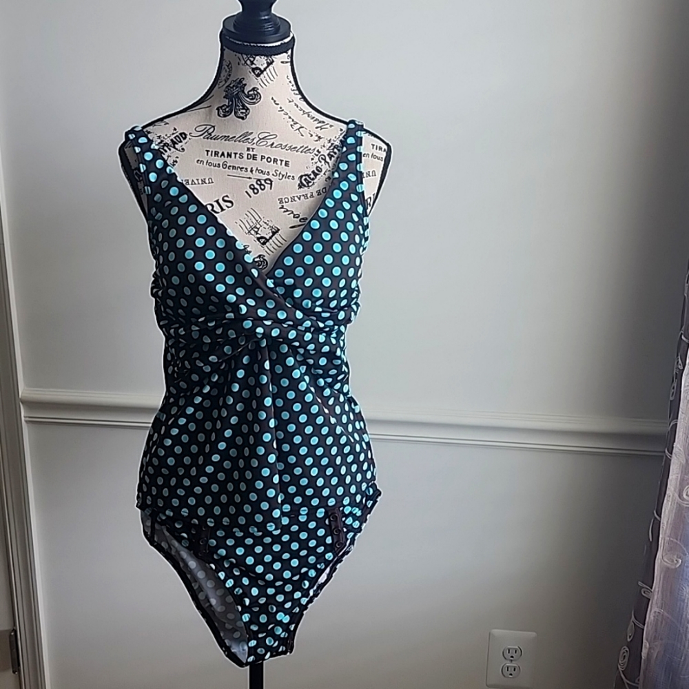 Brown & Teal Swimsuit